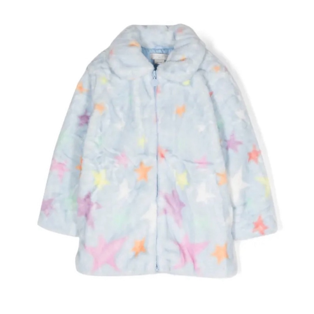 Stella McCartney Kids Fur Coat Star Print size 12